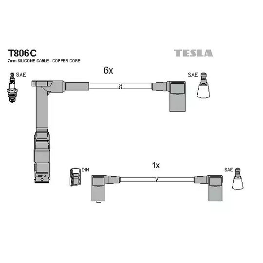 T806C - Sytytysjohtosarja 