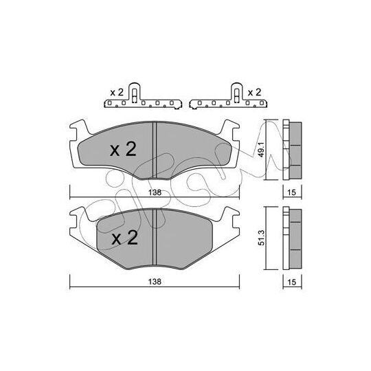 822-045-0K - Brake Pad Set, disc brake 