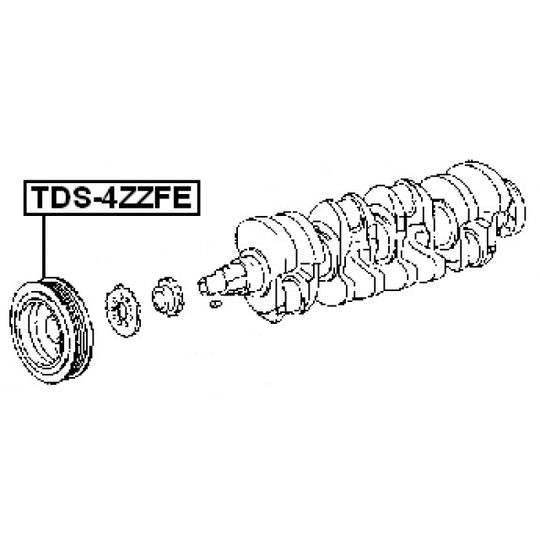 TDS-4ZZFE - Remskiva, vevaxel 