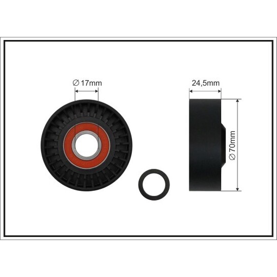 500234 - Tensioner Pulley, v-ribbed belt 