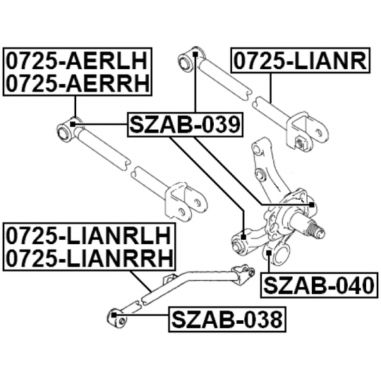 SZAB-038 - Control Arm-/Trailing Arm Bush 