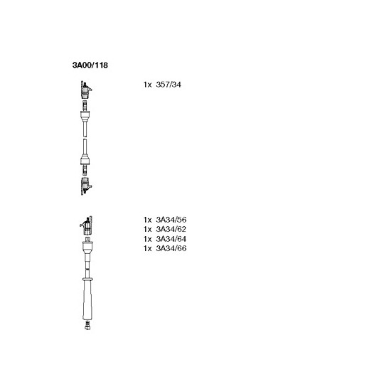 3A00/118 - Ignition Cable Kit 