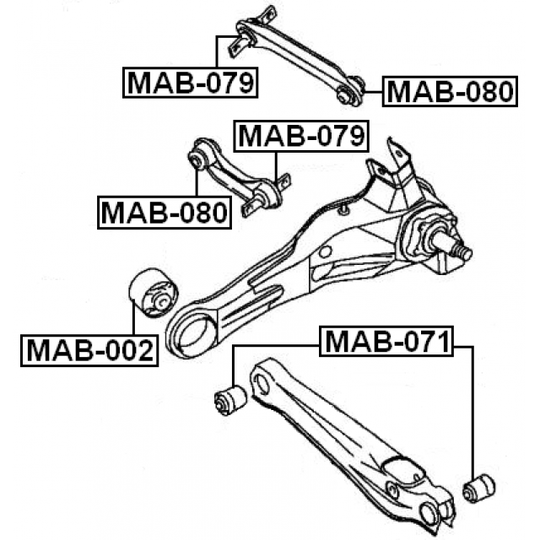 MAB-002 - Control Arm-/Trailing Arm Bush 