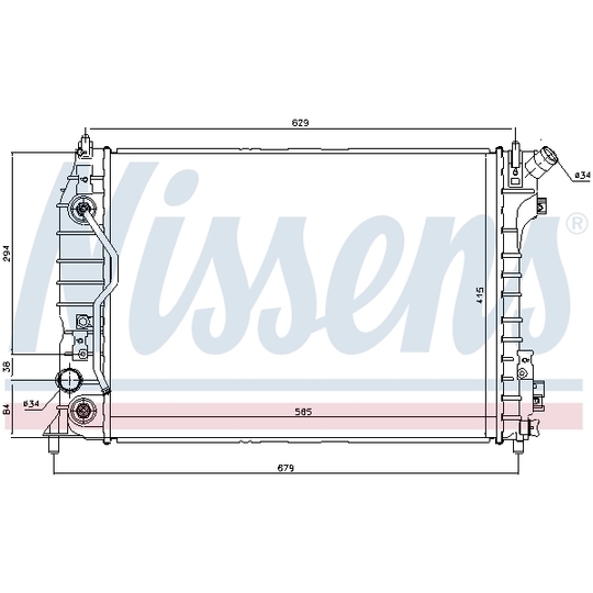 61695 - Radiator, engine cooling 