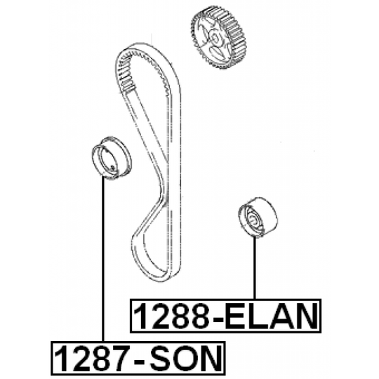 1287-SON - Spännrulle, tandrem 