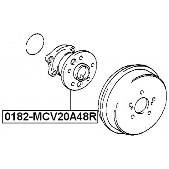 0182-MCV20A48R - Wheel hub 