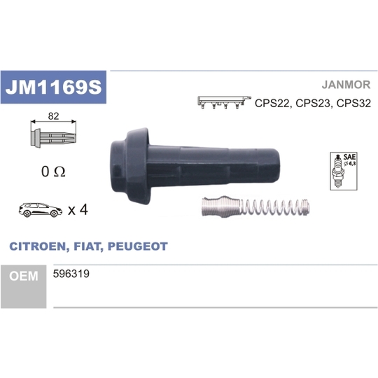 JM1169S - Plug, coil 
