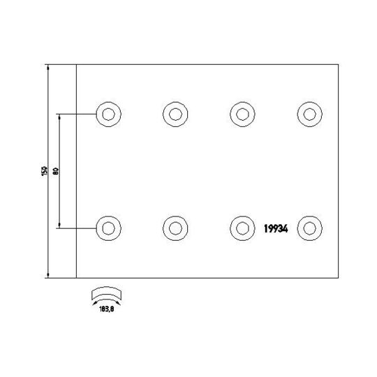 1993402 - Brake Lining Kit, drum brake 