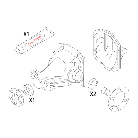 19536139 - Packningssats, differential 