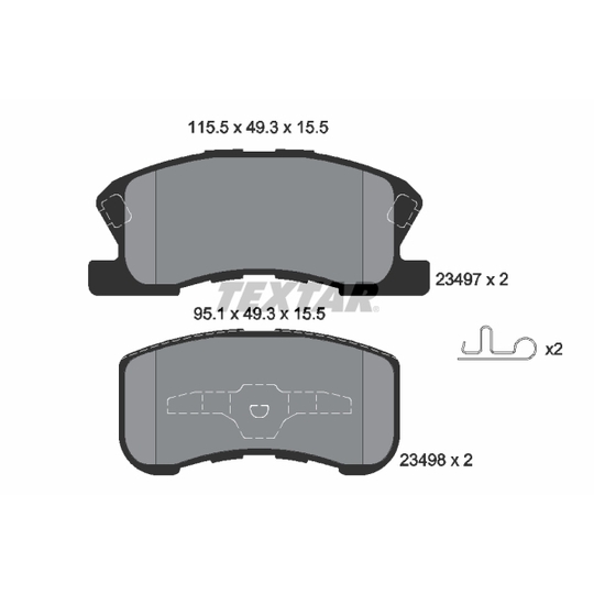 2349701 - Brake Pad Set, disc brake 