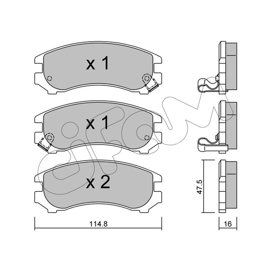 822-230-1 - Brake Pad Set, disc brake 