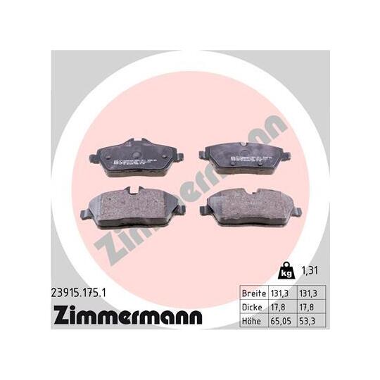 23915.175.1 - Brake Pad Set, disc brake 