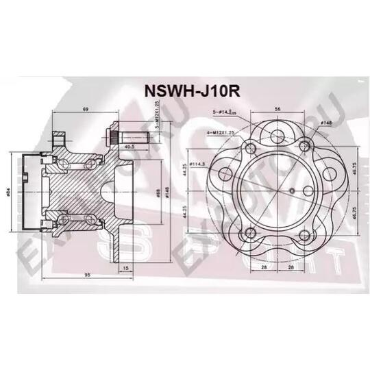 NSWH-J10R - Wheel hub 