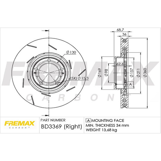 BD-3369 - Bromsskiva 