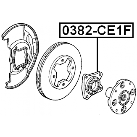 0382-CE1F - Wheel hub 