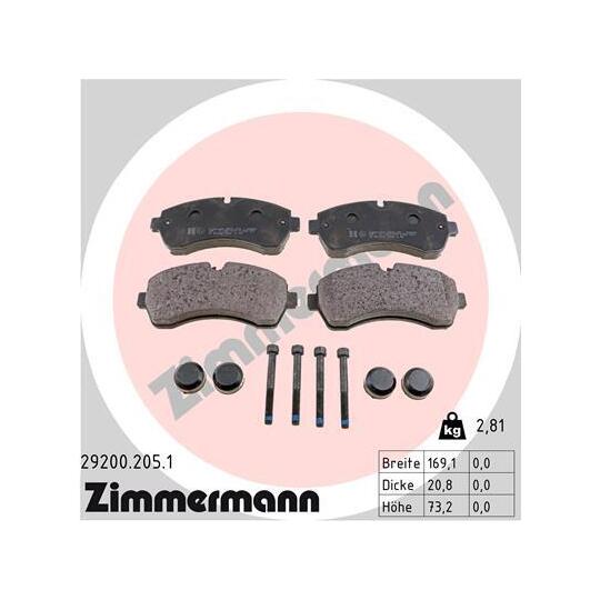 29200.205.1 - Brake Pad Set, disc brake 