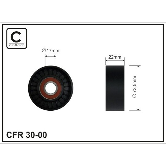 30-00 - Tensioner Pulley, v-ribbed belt 