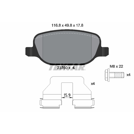 2376001 - Brake Pad Set, disc brake 