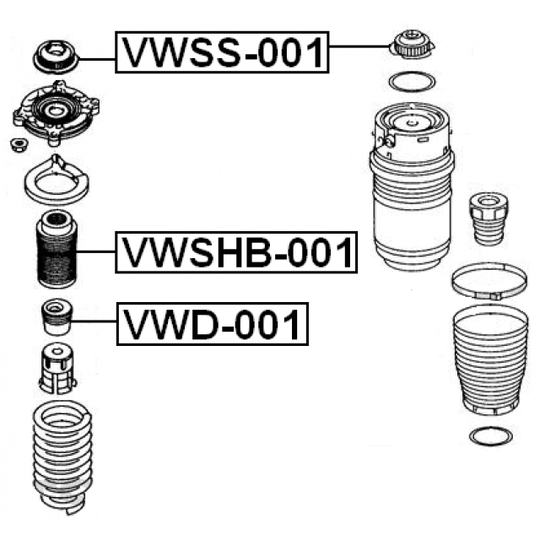 VWSS-001 - Mounting, shock absorbers 