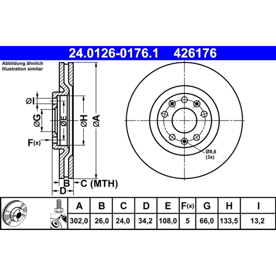 24.0126-0176.1 - Brake Disc 