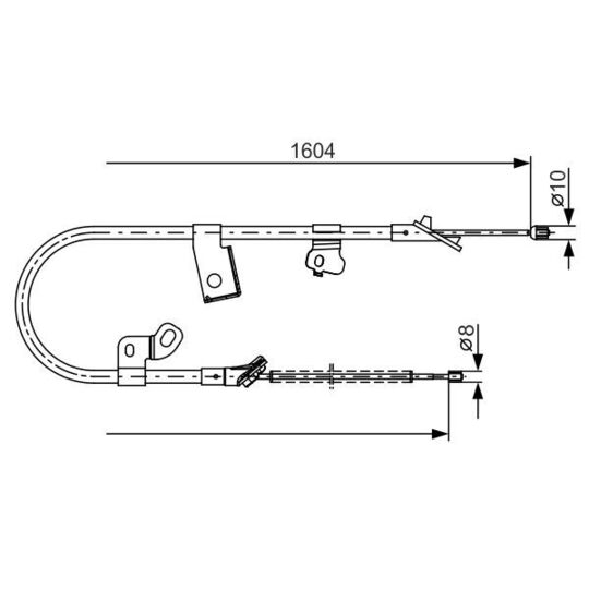 1 987 482 220 - Cable, parking brake 