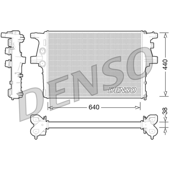 DRM12008 - Radiaator, mootorijahutus 