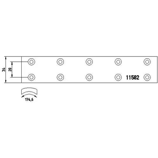 1101901 - Brake Lining Kit, drum brake 