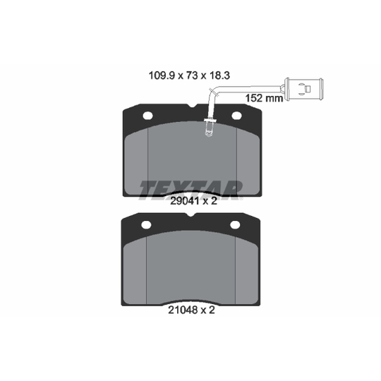 2904101 - Brake Pad Set, disc brake 