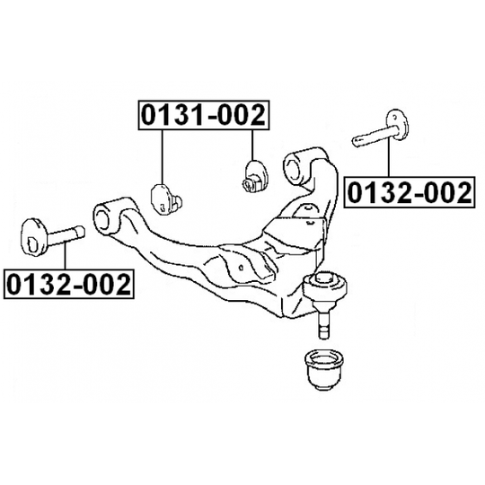 0132-002 - Caster-säätölevy, akseli 