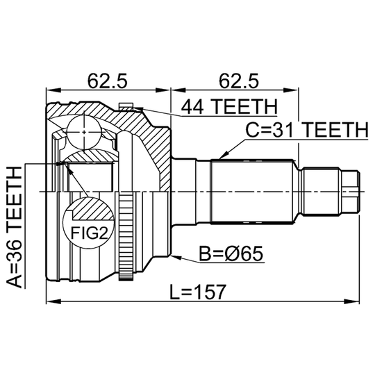 0510-CX7A44 - Joint, drive shaft 