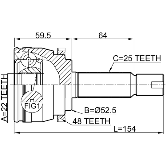 1210-SOLA48 - Joint, drive shaft 