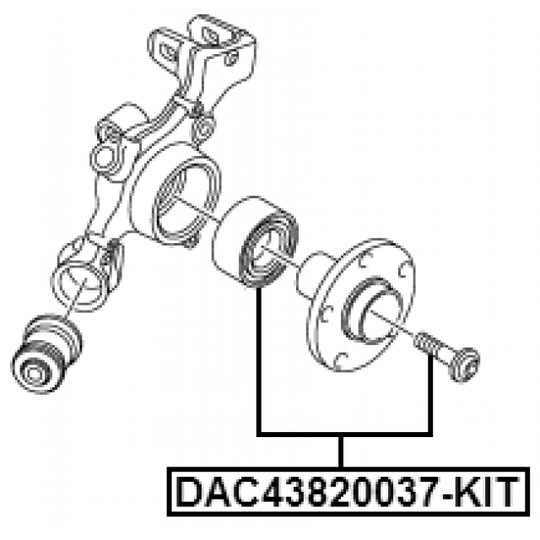 DAC43820037-KIT - Pyöränlaakerisarja 