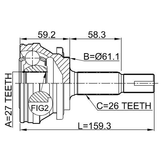 0110-ACA30 - Joint, drive shaft 