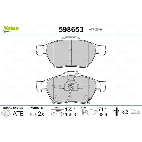 598653 - Brake Pad Set, disc brake 