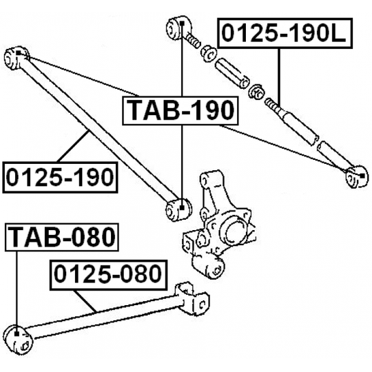 TAB-190 - Control Arm-/Trailing Arm Bush 