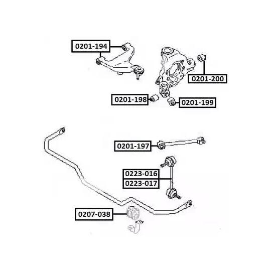 0223-016 - Rod/Strut, stabiliser 