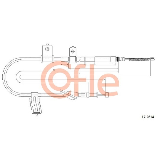 17.2614 - Cable, parking brake 