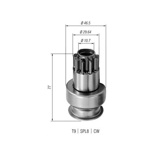 940113020219 - Starter pinion 