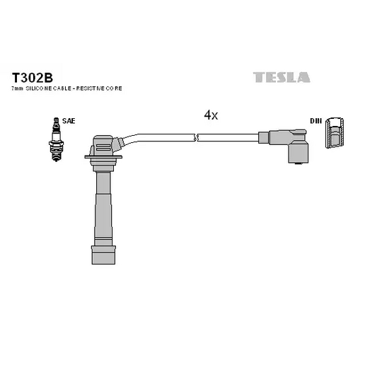 T302B - Ignition Cable Kit 