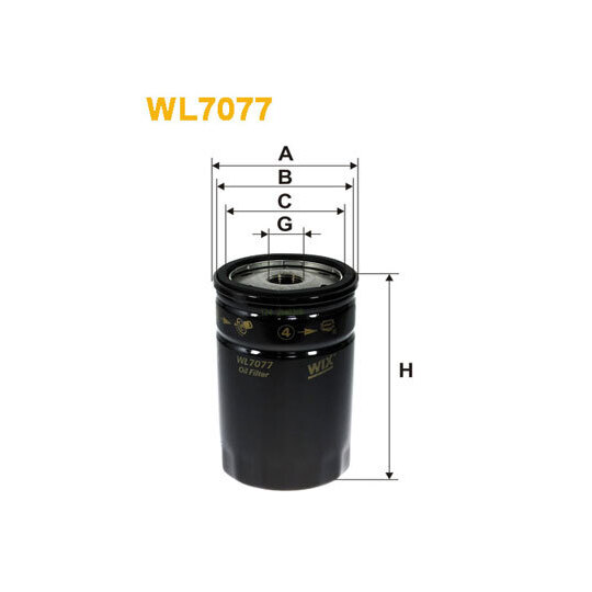 WL7077 - Oil filter 