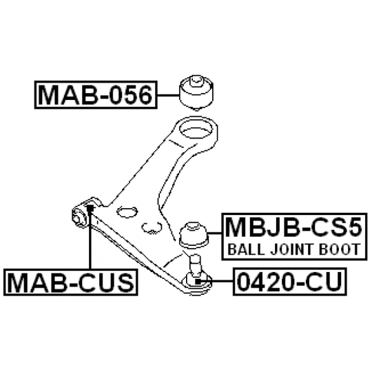 MAB-CUS - Control Arm-/Trailing Arm Bush 