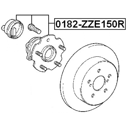 0182-ZZE150R - Wheel hub 