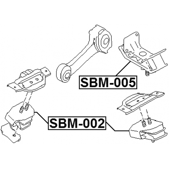 SBM-005 - Paigutus, Mootor 