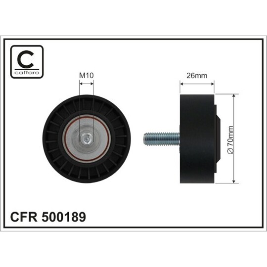 500189 - Deflection/Guide Pulley, v-ribbed belt 