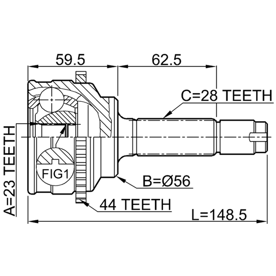0510-039A44 - Joint, drive shaft 