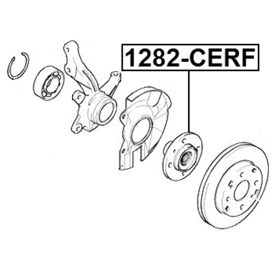 1282-CERF - Wheel hub 