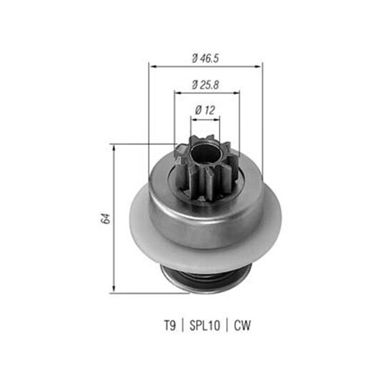 940113020054 - Starter pinion 