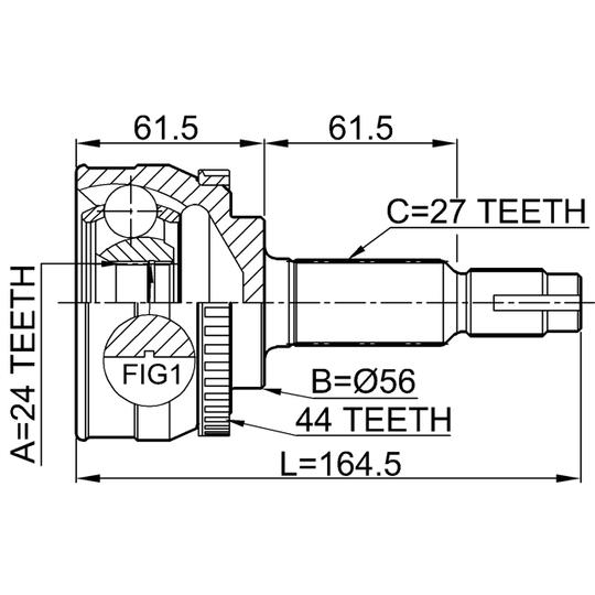 0210-078A44 - Joint, drive shaft 