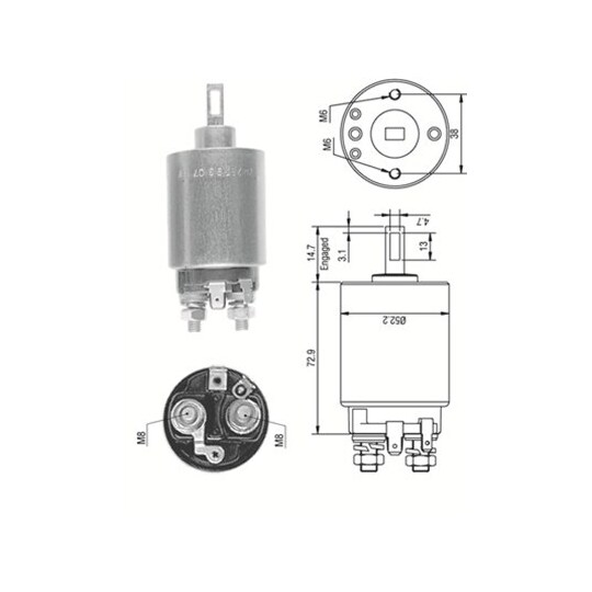 940113050282 - Solenoid Switch, starter 