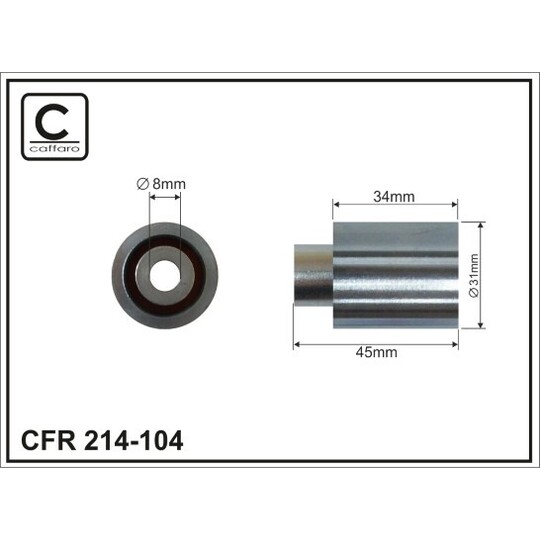 214-104 - Deflection/Guide Pulley, timing belt 
